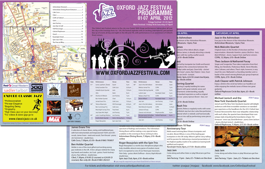 Oxford Jazz Festival Programme