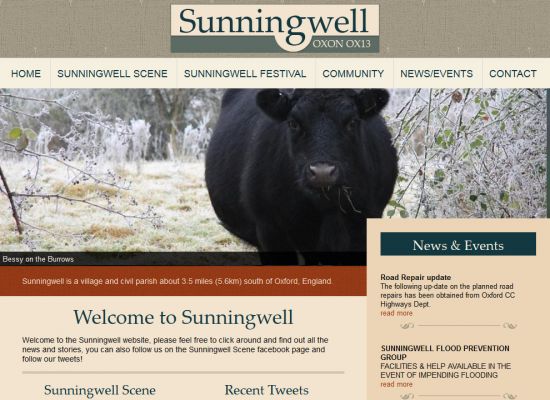 Sunningwell Village Website Design